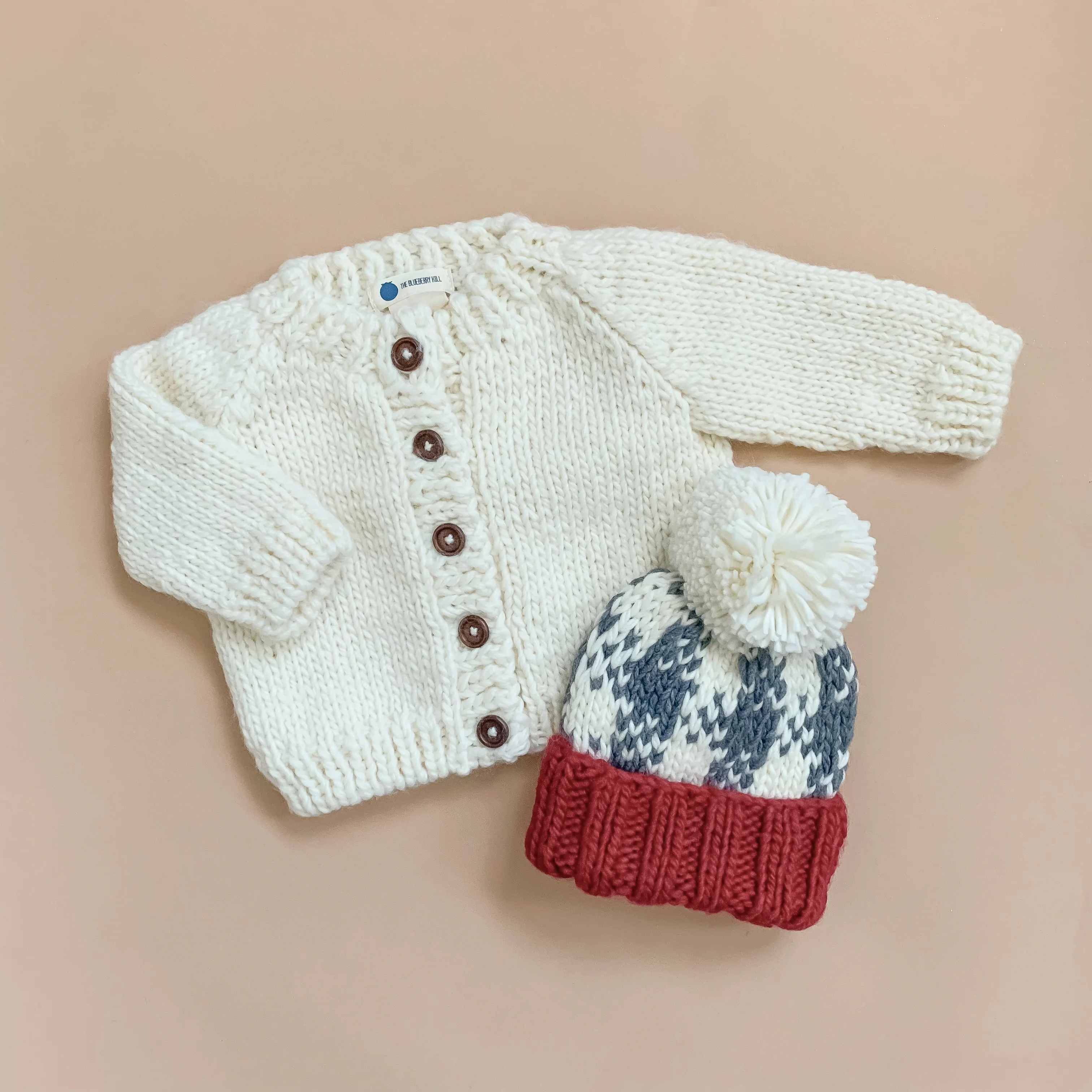 Classic Cardigan, Cream - Image 3