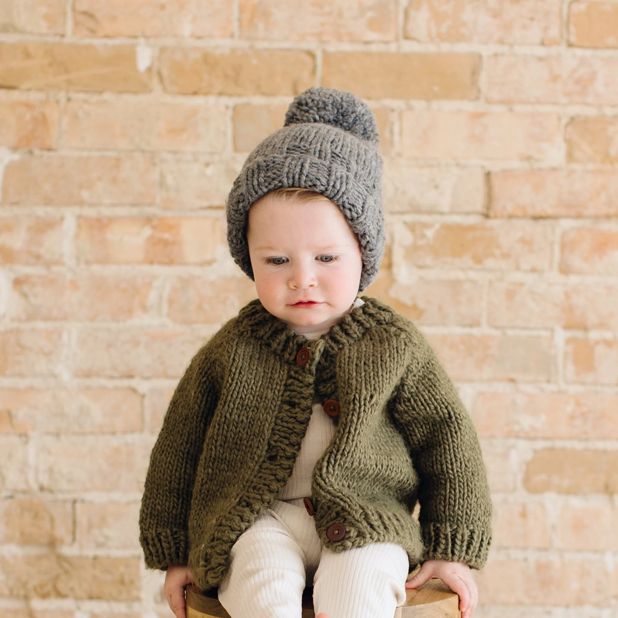 Classic Cardigan, Olive - Image 4