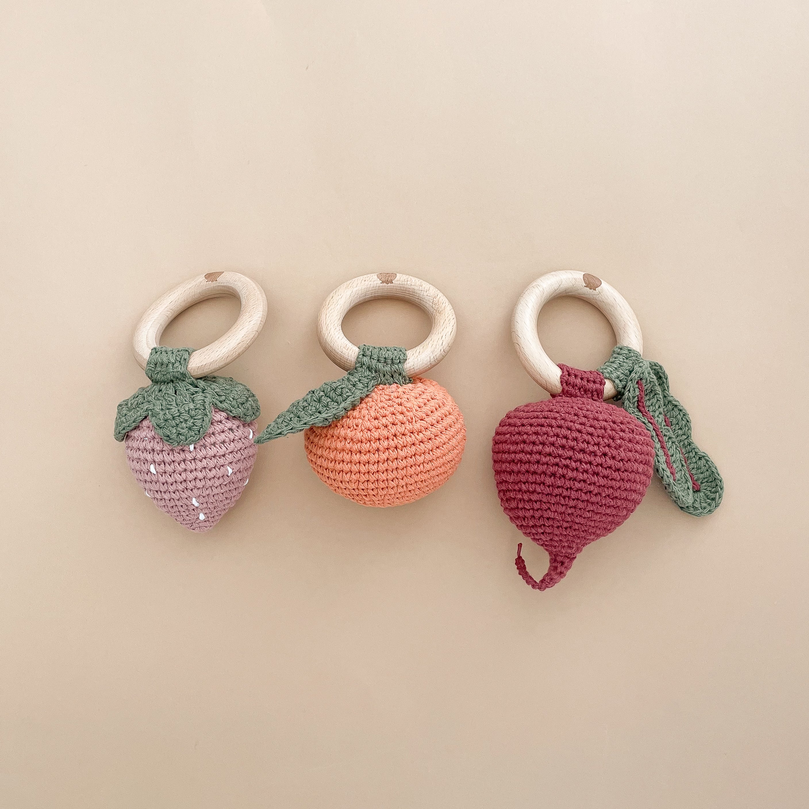 Cotton Crochet Rattle Orange Pumpkin - Image 6
