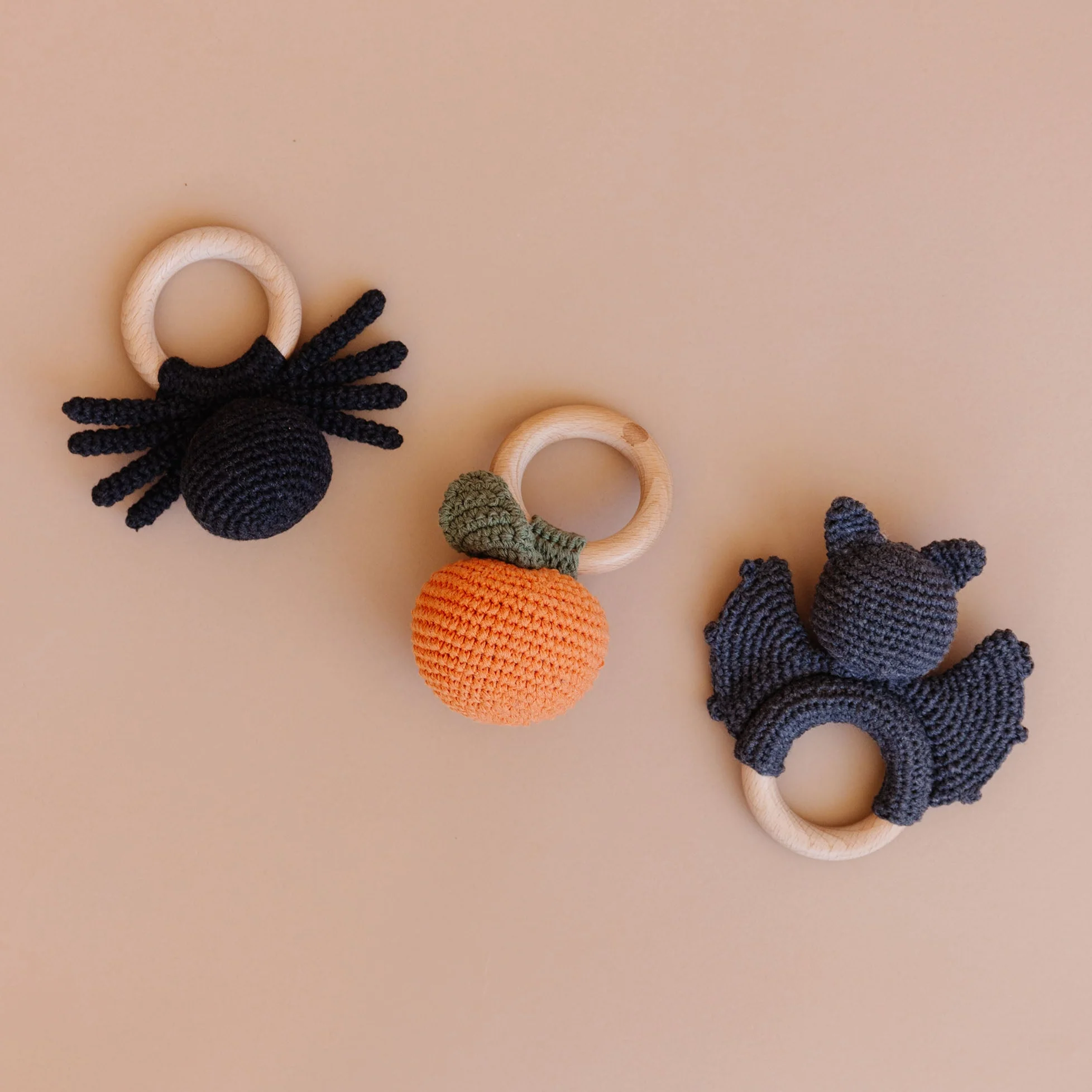 Cotton Crochet Rattle Orange Pumpkin - Image 8