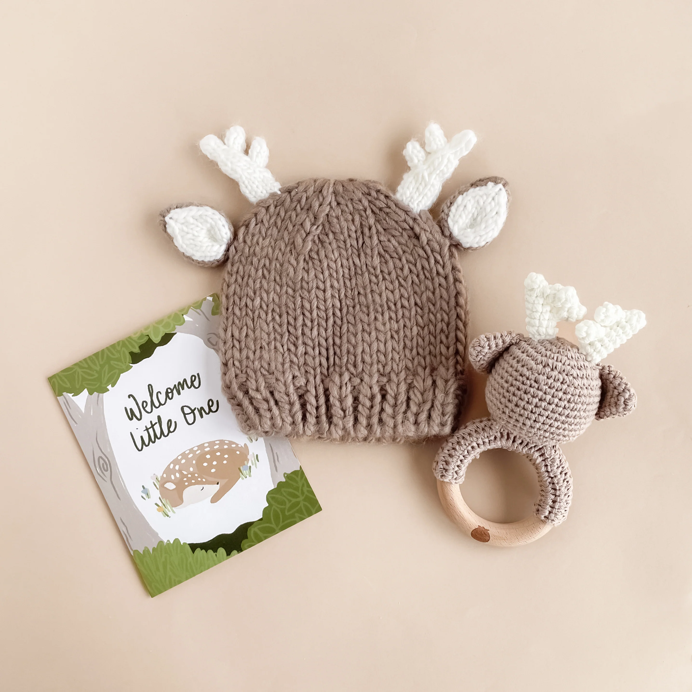 Hartley Deer Tan Knit Hat - Image 3