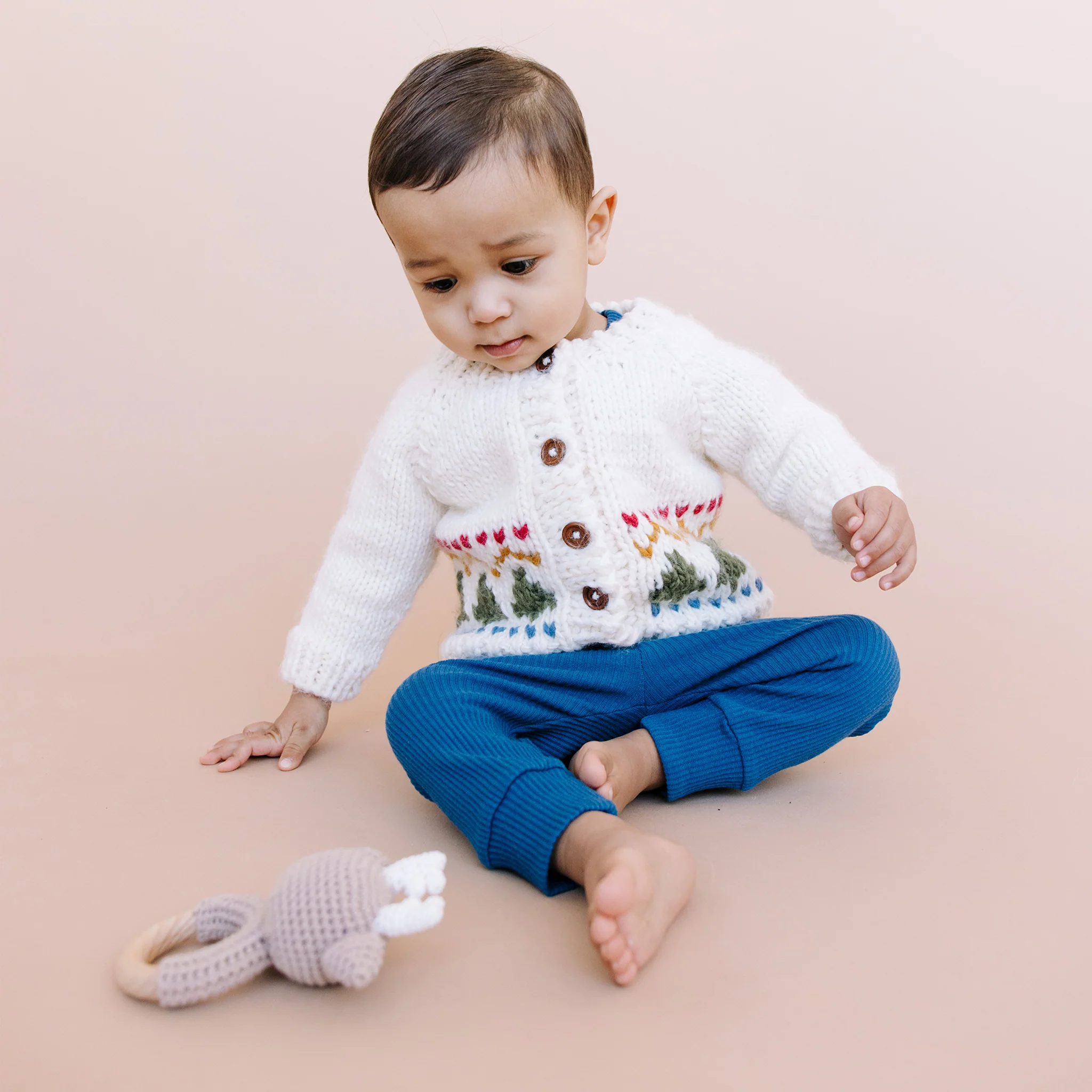Cotton Crochet Rattle Teether, Deer - Image 8