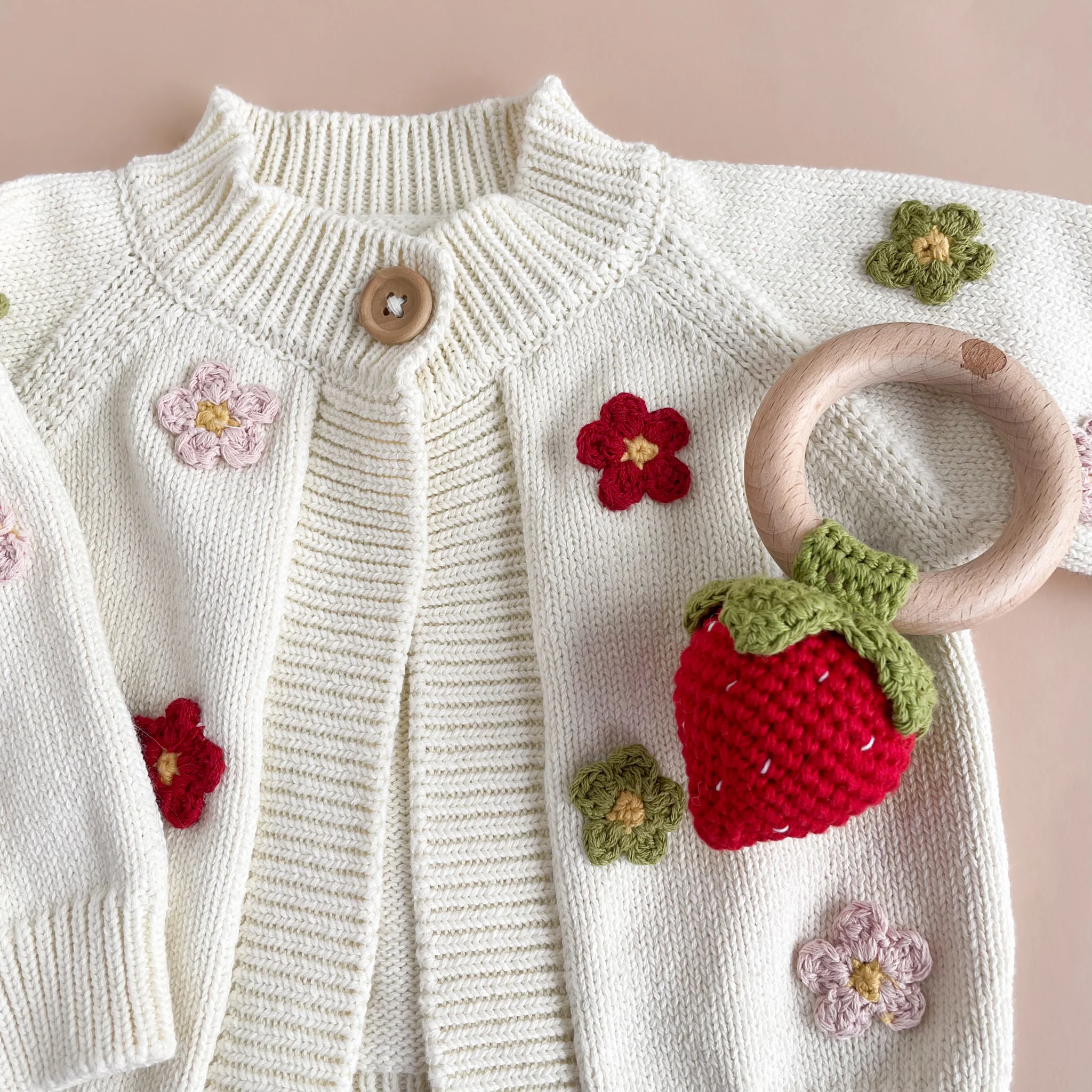 Cotton Flower Cardigan, Multi - Image 3