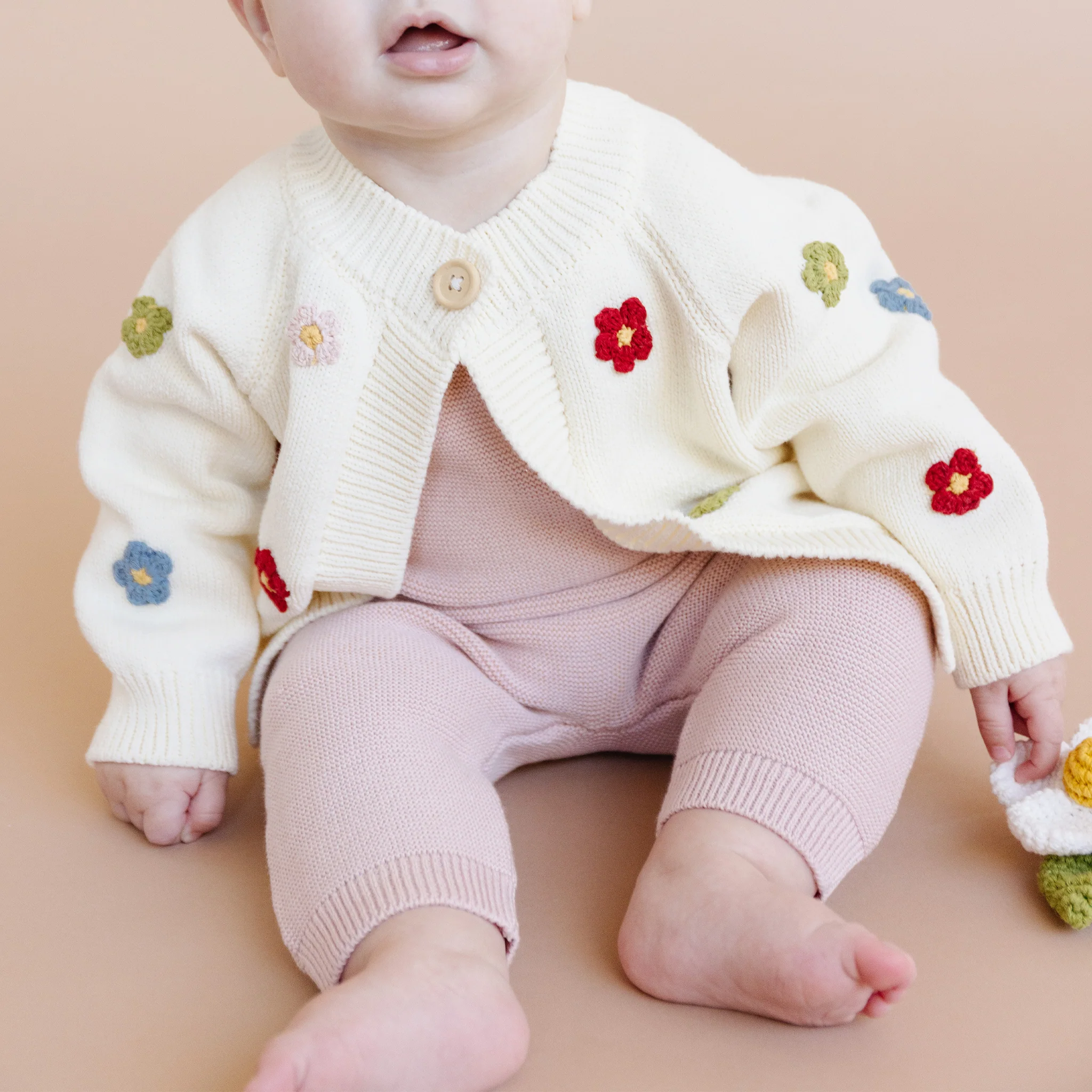 Cotton Flower Cardigan, Multi - Image 5