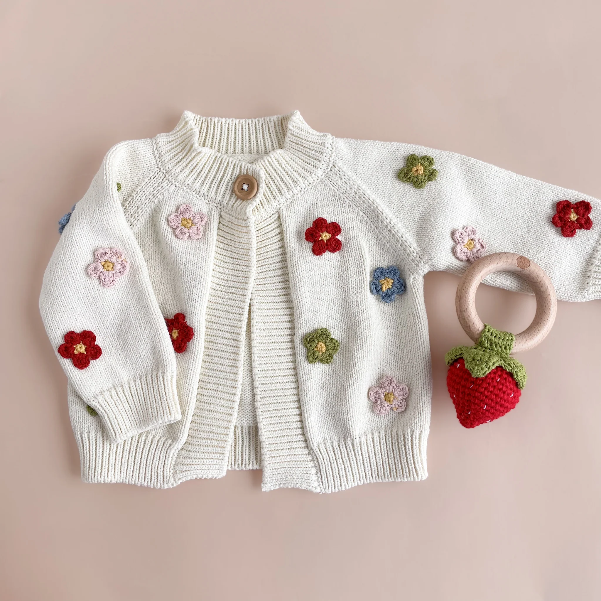 Cotton Flower Cardigan, Multi - Image 6