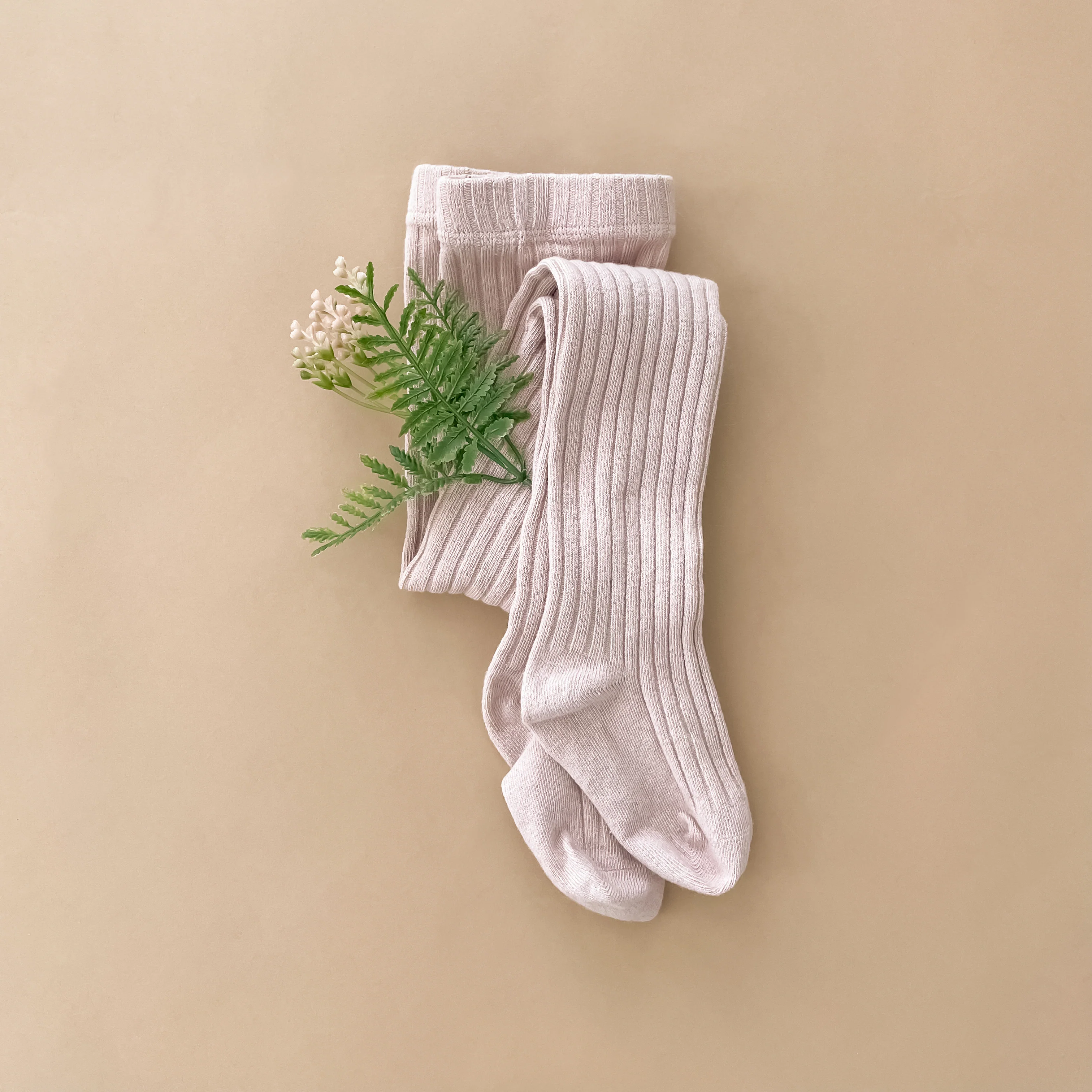 Cotton Tights, Blush - Image 5