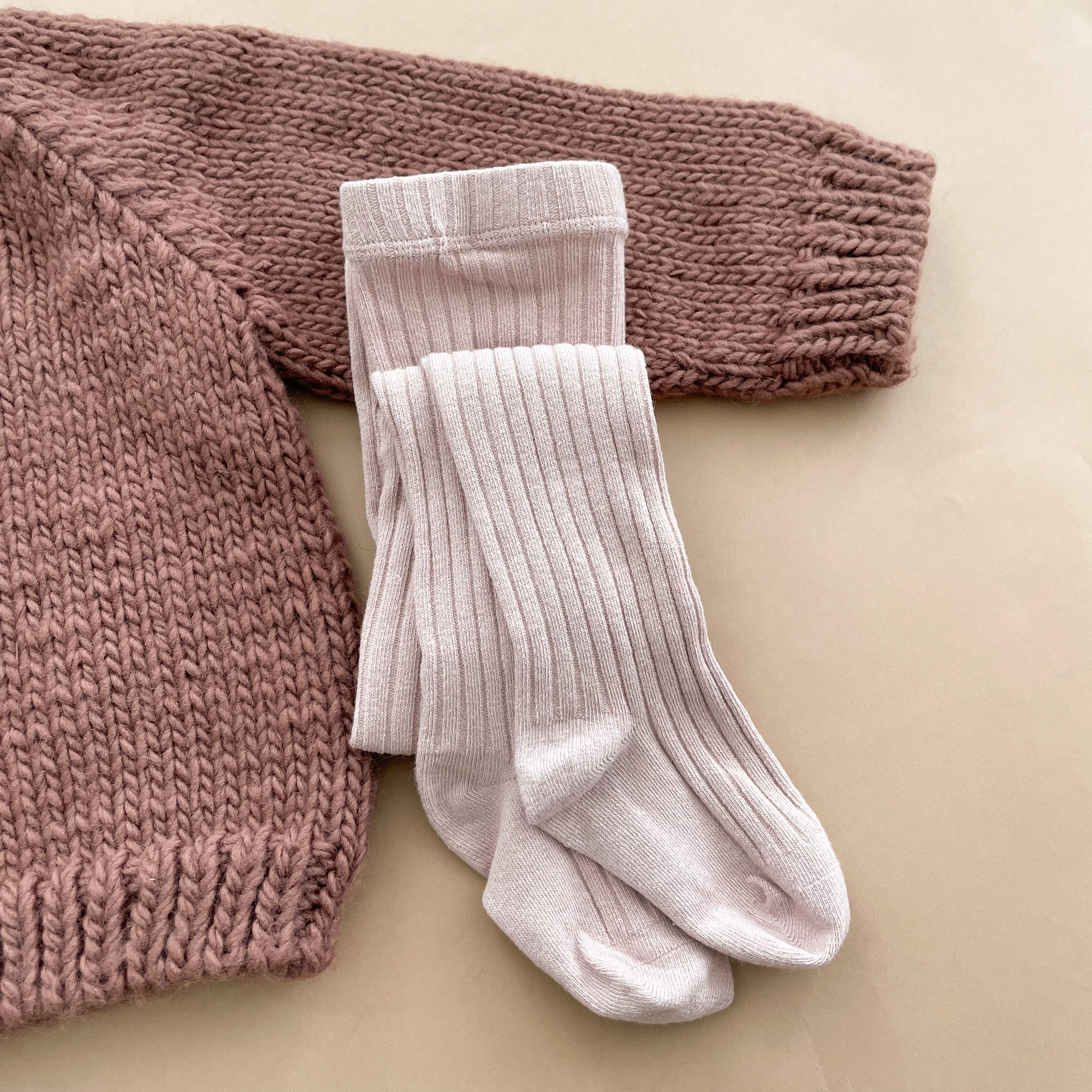 Cotton Tights, Blush - Image 6