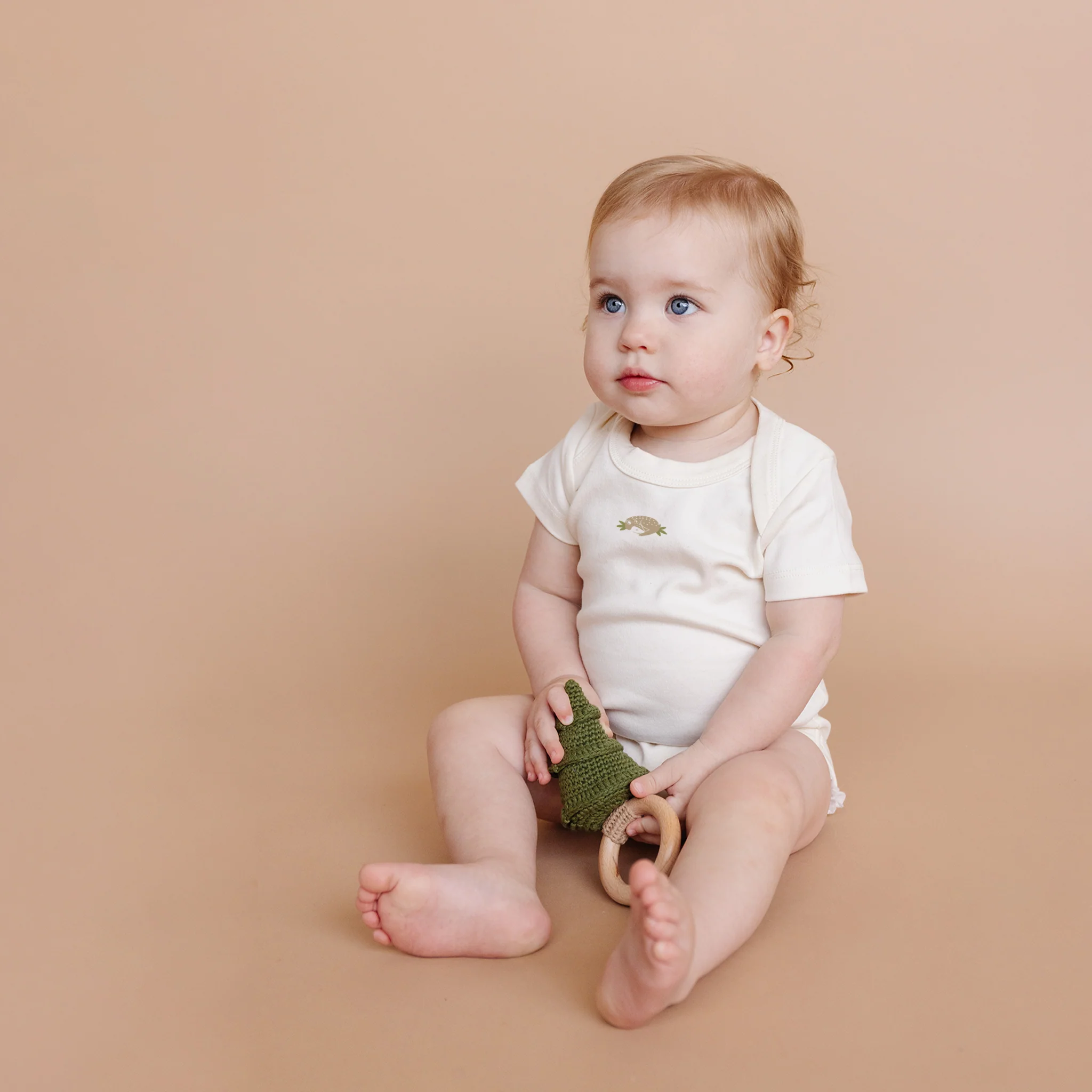 Crochet Rattle Teether, Tree - Image 3