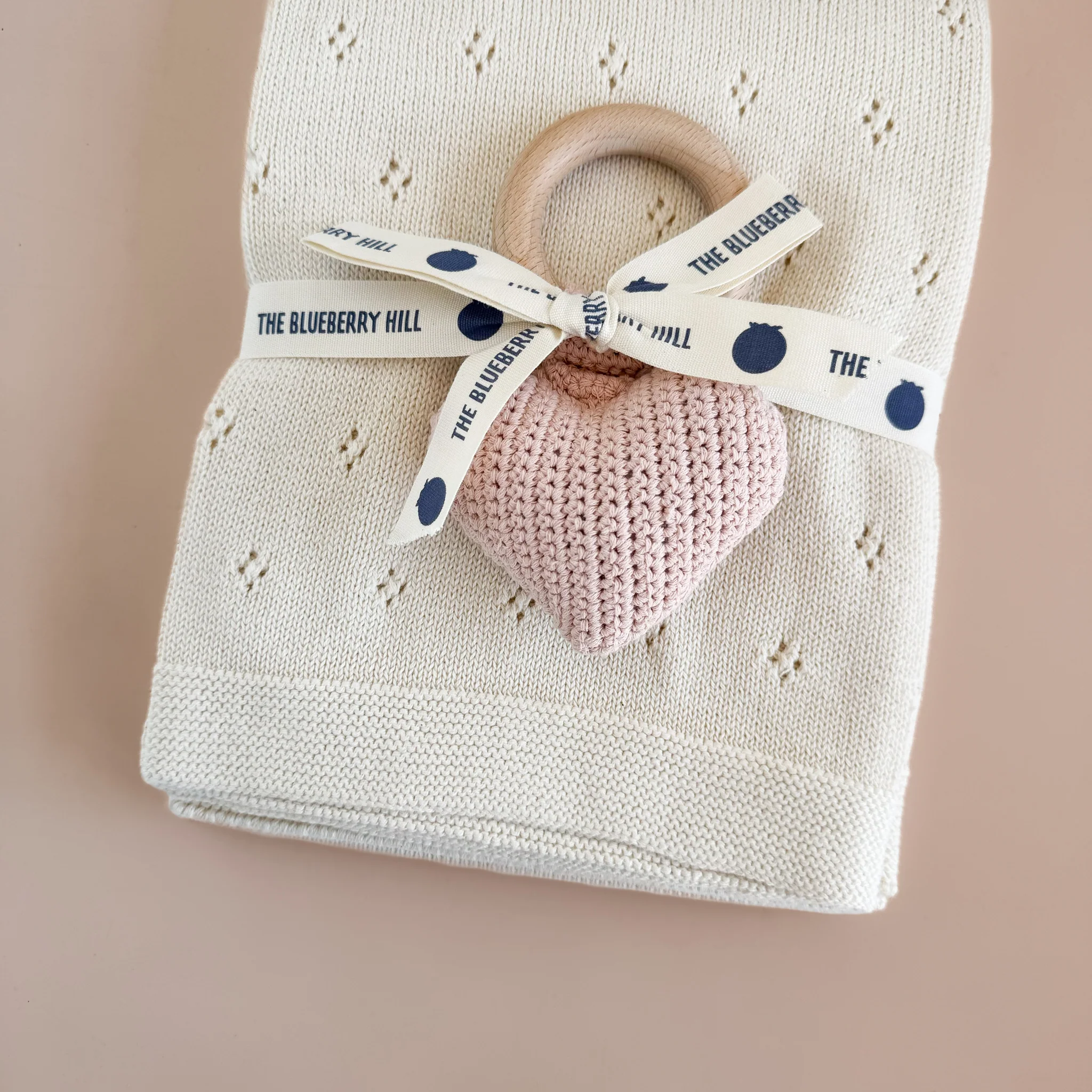Heirloom Pique Blanket, Cream | Organic Cotton - Image 5