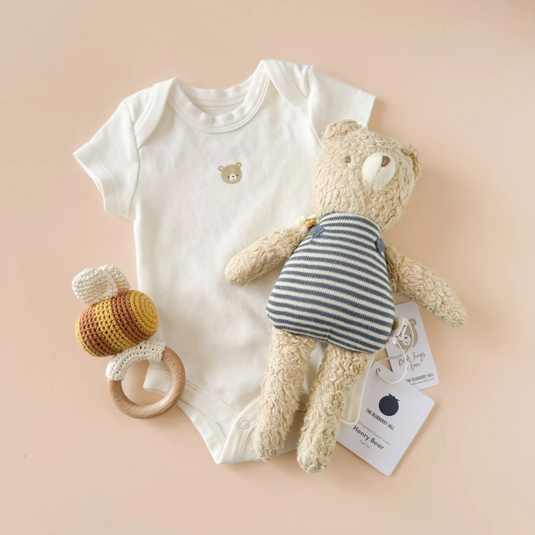 Cotton Crochet Rattle Teether Bee - Image 7