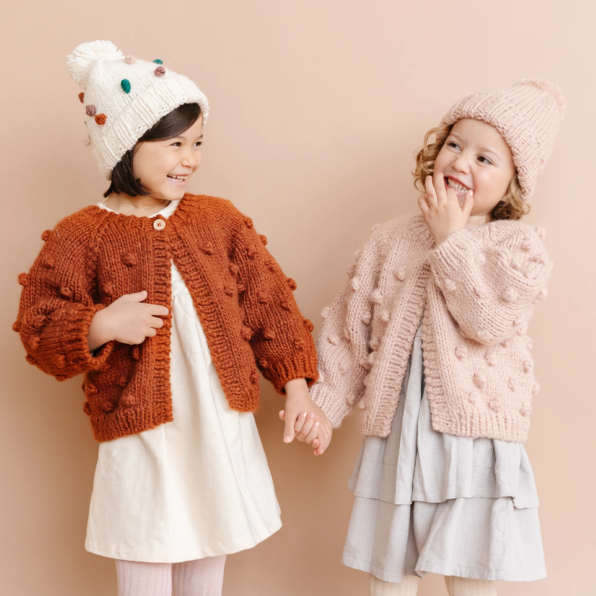 Popcorn Cardigan, Blush - Image 4