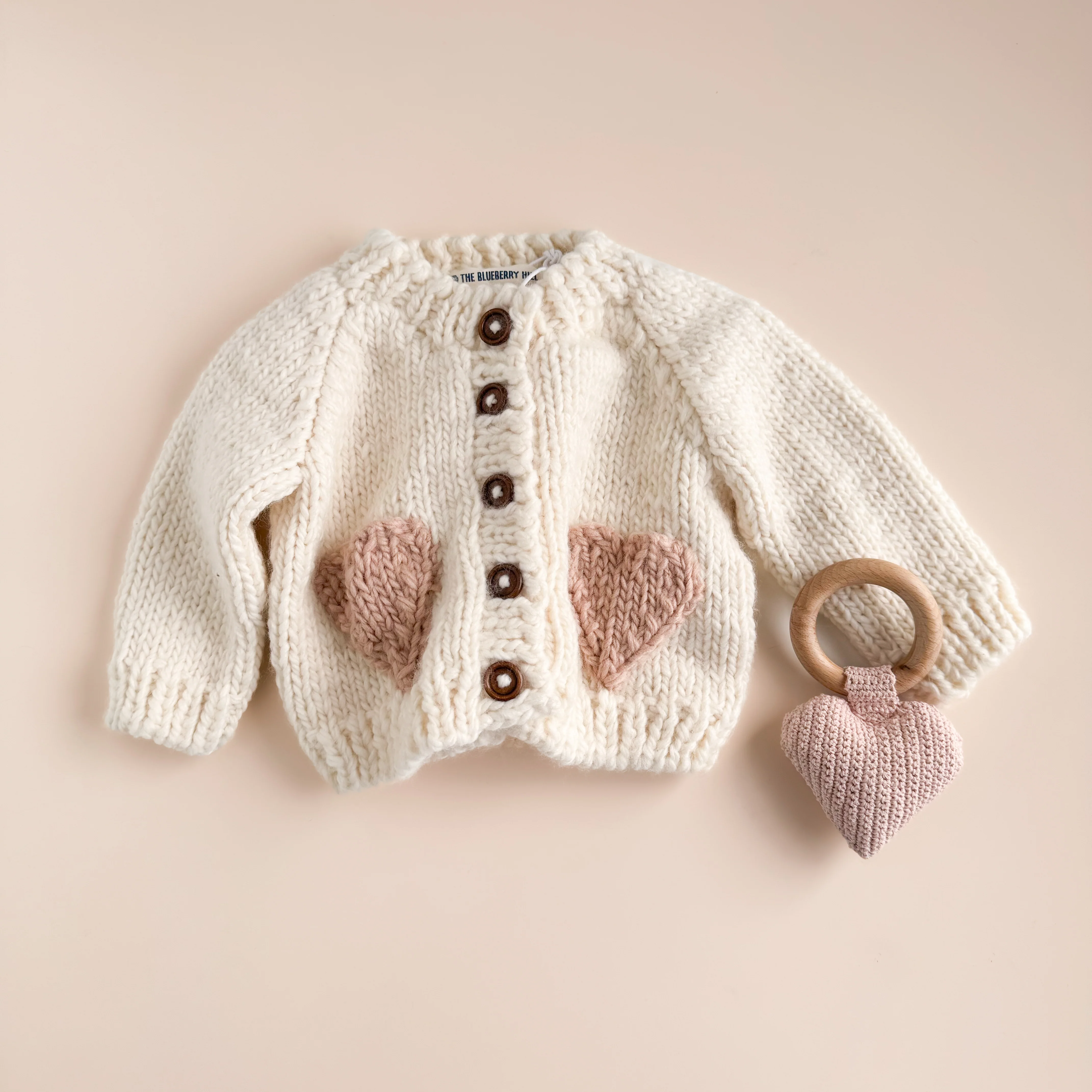 Cotton Crochet Rattle Teether Heart - Image 3