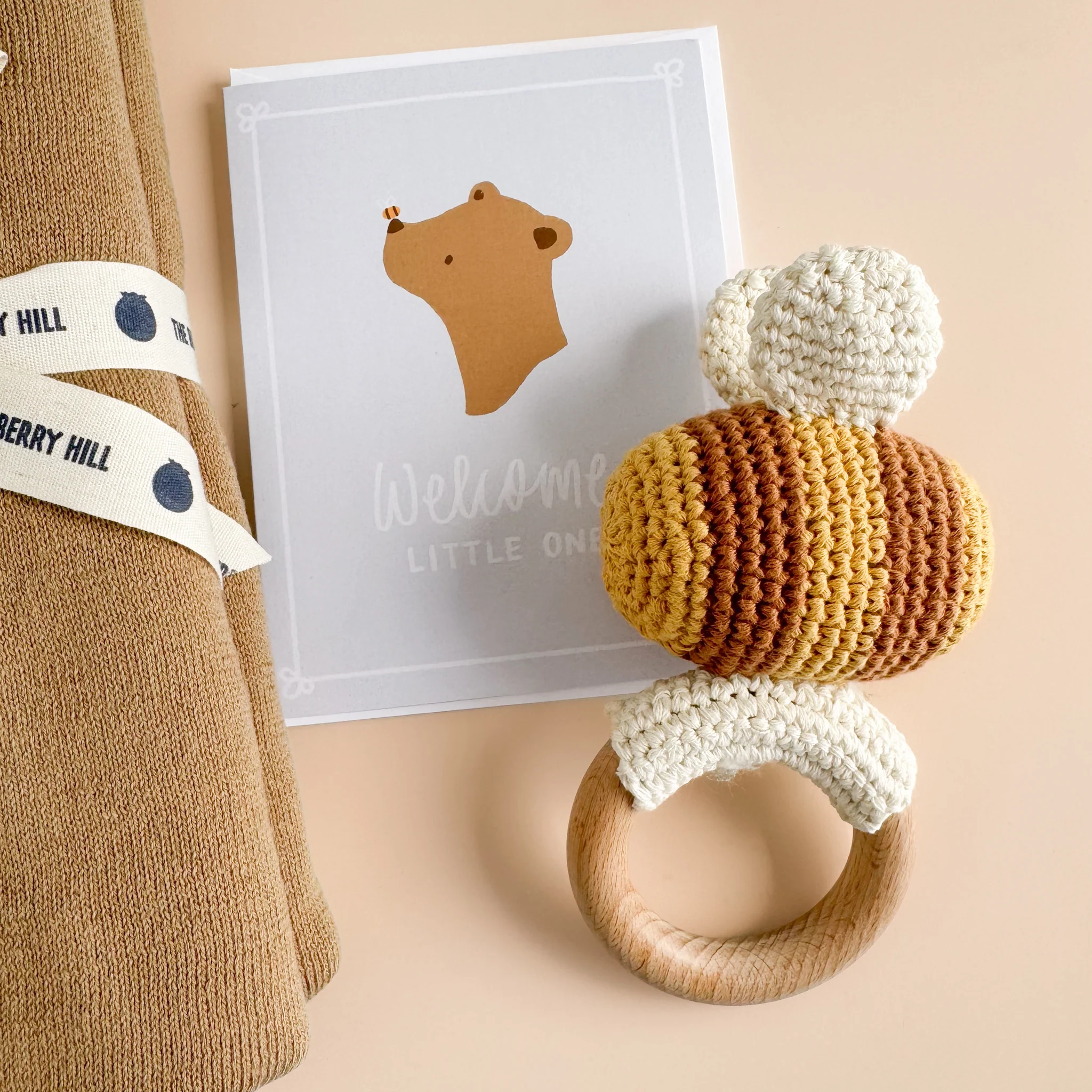 Welcome Little One Bee Bear Greeting Card - Image 4